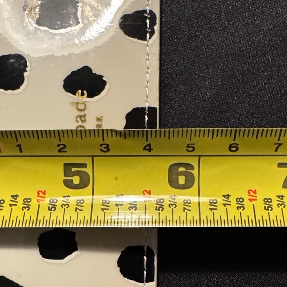 Kate Spade Polka Dot Black and Cream Dalmatian Print Pouch - Picture 5 of 5